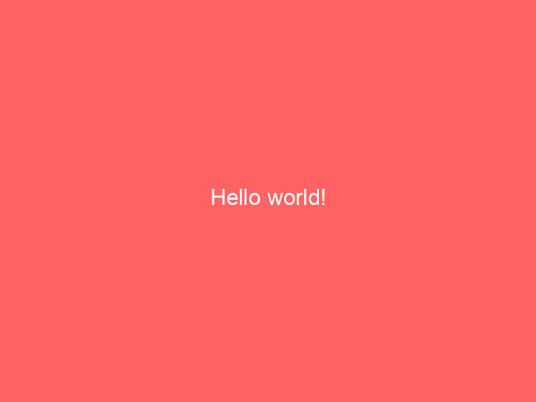 Hello world!